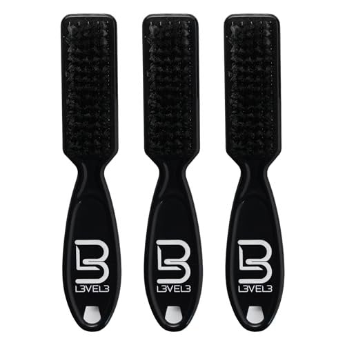 Level 3 Fade Brush Set - 3-Piece Professional Barber Brush Kit for Fades and Lineups - görsel 2