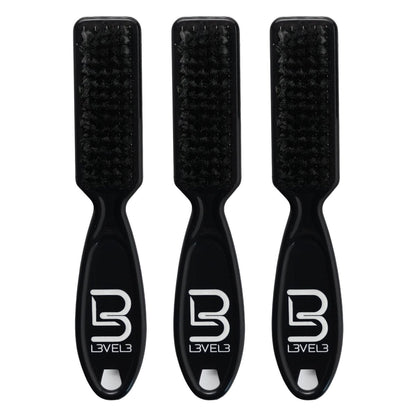 Level 3 Fade Brush Set - 3-Piece Professional Barber Brush Kit for Fades and Lineups