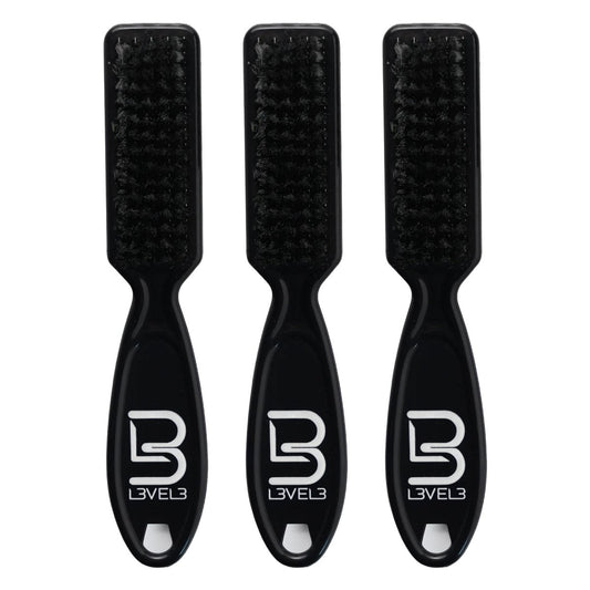 Level 3 Fade Brush Set - 3-Piece Professional Barber Brush Kit for Fades and Lineups