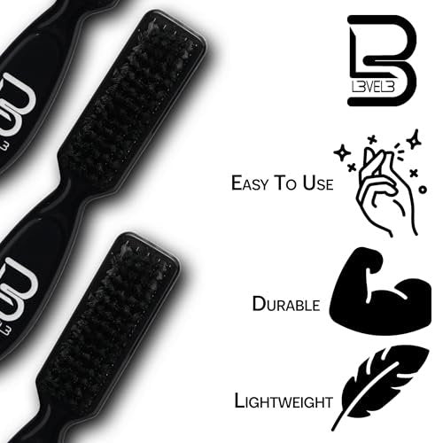 Level 3 Fade Brush Set - 3-Piece Professional Barber Brush Kit for Fades and Lineups - görsel 12