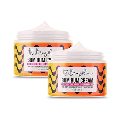 2-Pack Brazilian Body Firming Cream – Advanced Lifting & Tightening Formula, Visibly Reduces Cellulite & Stretch Marks, Intense Hydration for Legs, Arms & Body, Value Bundle 8 oz Each