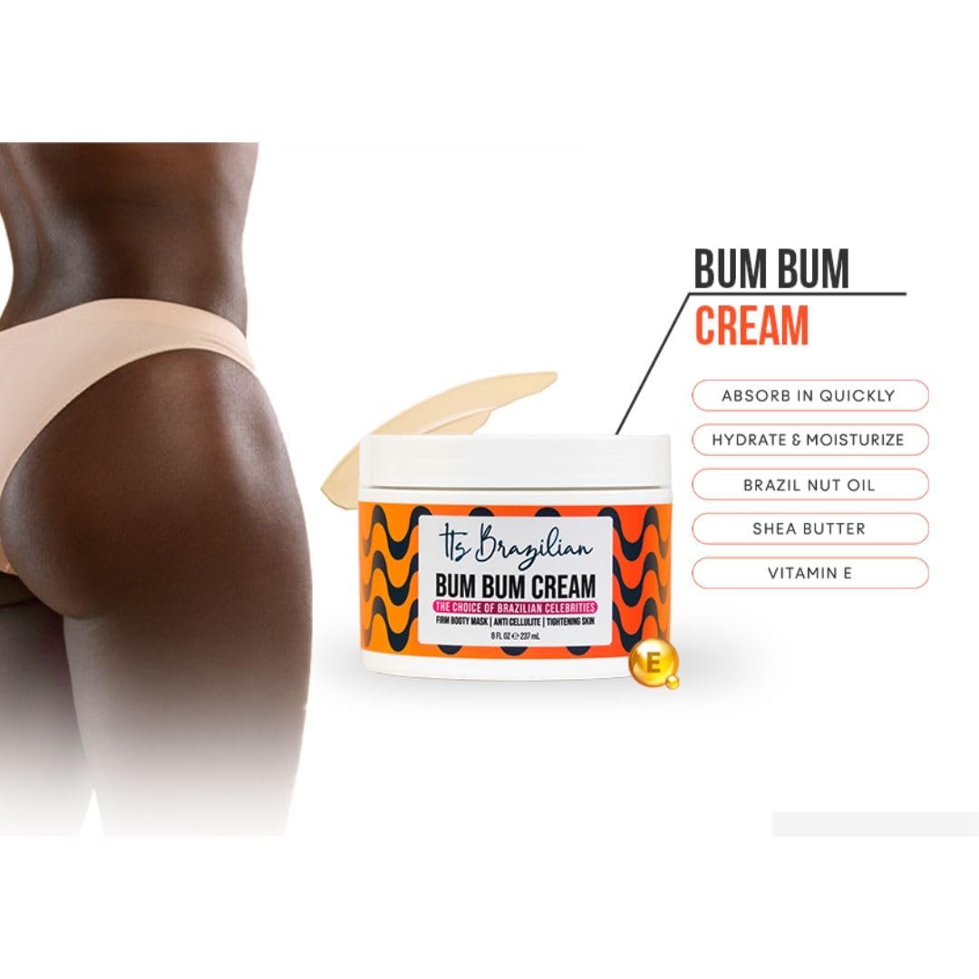 2-Pack Brazilian Body Firming Cream – Advanced Lifting & Tightening Formula, Visibly Reduces Cellulite & Stretch Marks, Intense Hydration for Legs, Arms & Body, Value Bundle 8 oz Each - görsel 3