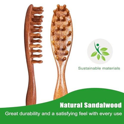 CIVEYA Natural Wooden Loc Brush for Microlocs & Sisterlocs – Prevent Tangling & Merging, Scalp Massage Brush, Compact & Lightweight