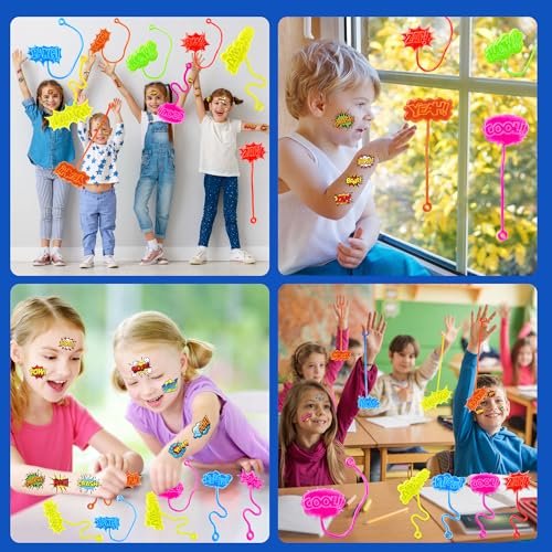 48-Piece Hero Pow Party Favors: 24 Temporary Tattoos & 24 Stick Hands – Perfect for Birthday Supplies, Goodie Bags, Classroom Prizes, and Student Gifts - görsel 16