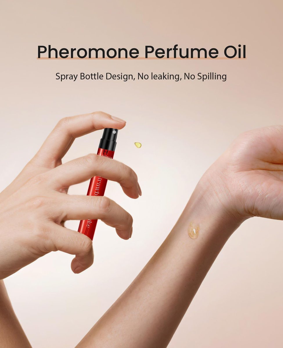 PUREAMOR Pheromones Perfume for Women & Men – Strawberry & Cake, 0.34 oz Travel Spray - görsel 9