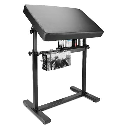 Gakonp XXL Tattoo Armrest Stand - Height & Tilt Adjustable Oversized Tattoo Arm Rest with Ink Rack & Glove Rack for Artist Beauty Table - görsel 2