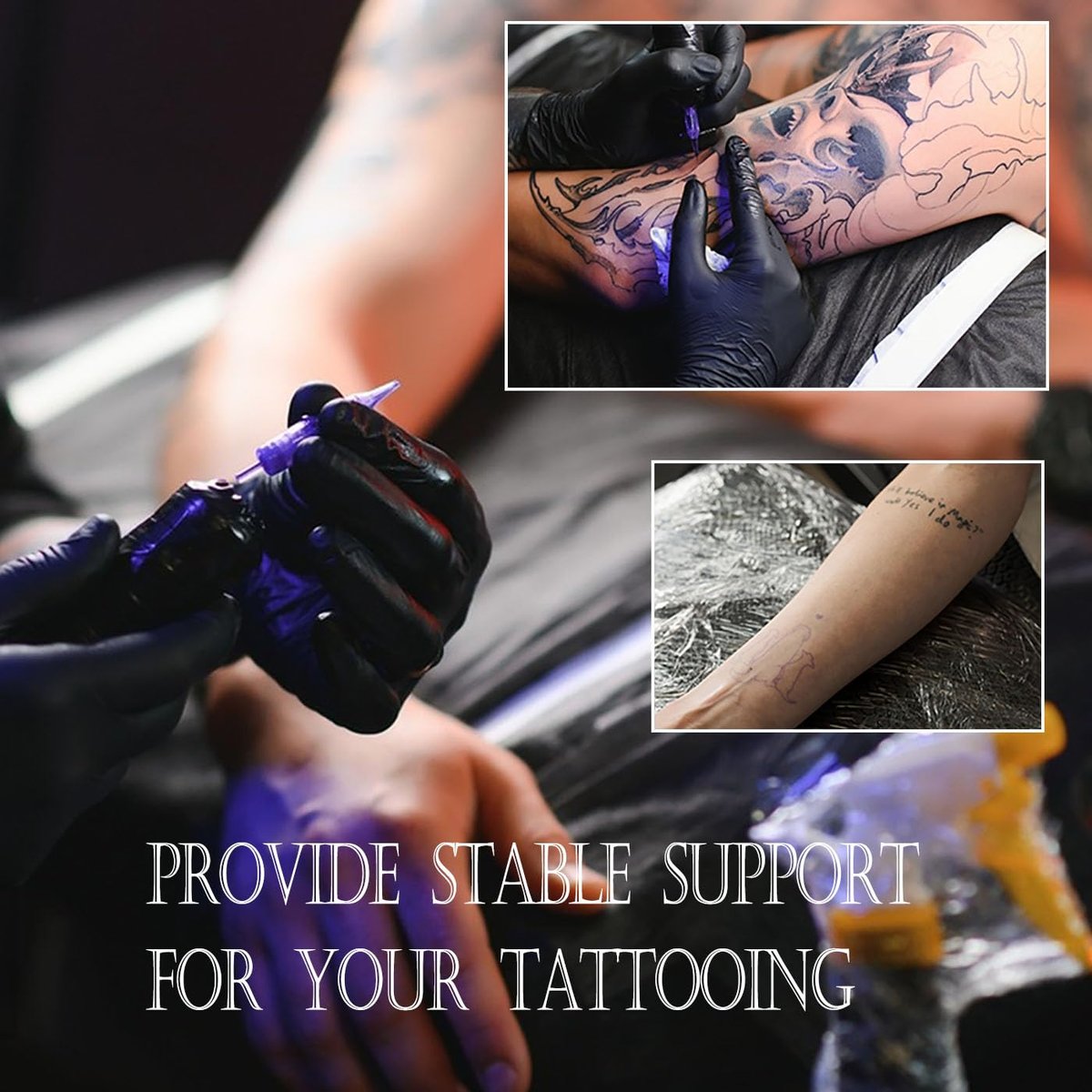 Gakonp XXL Tattoo Armrest Stand - Height & Tilt Adjustable Oversized Tattoo Arm Rest with Ink Rack & Glove Rack for Artist Beauty Table - görsel 15