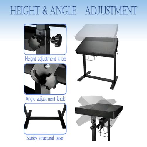 Gakonp XXL Tattoo Armrest Stand - Height & Tilt Adjustable Oversized Tattoo Arm Rest with Ink Rack & Glove Rack for Artist Beauty Table - görsel 8
