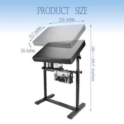 Gakonp XXL Tattoo Armrest Stand - Height & Tilt Adjustable Oversized Tattoo Arm Rest with Ink Rack & Glove Rack for Artist Beauty Table
