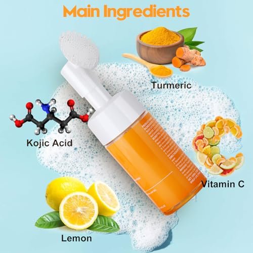 Wuzhenfa Kojic Acid Soap Set with Lemon Turmeric Bar & Facial Cleansing Mousse – Deep Cleansing for All Skin Types (3-Pack) - görsel 8