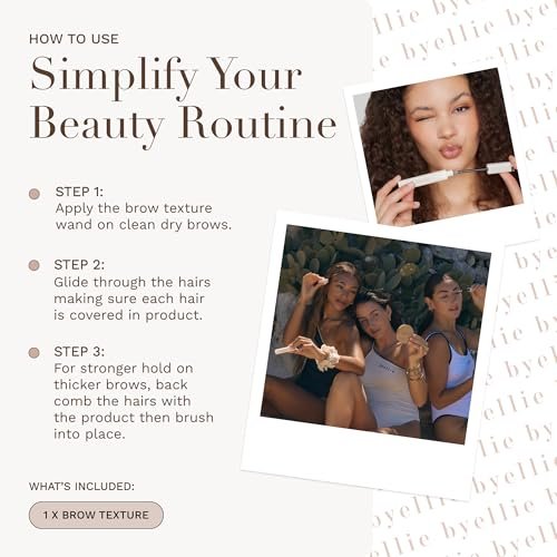 Byellie Brow Texture 12ml - Clear Eyebrow Gel for Soft-Hold, Natural Fluffy Brows | Vegan & Cruelty Free Avelisse