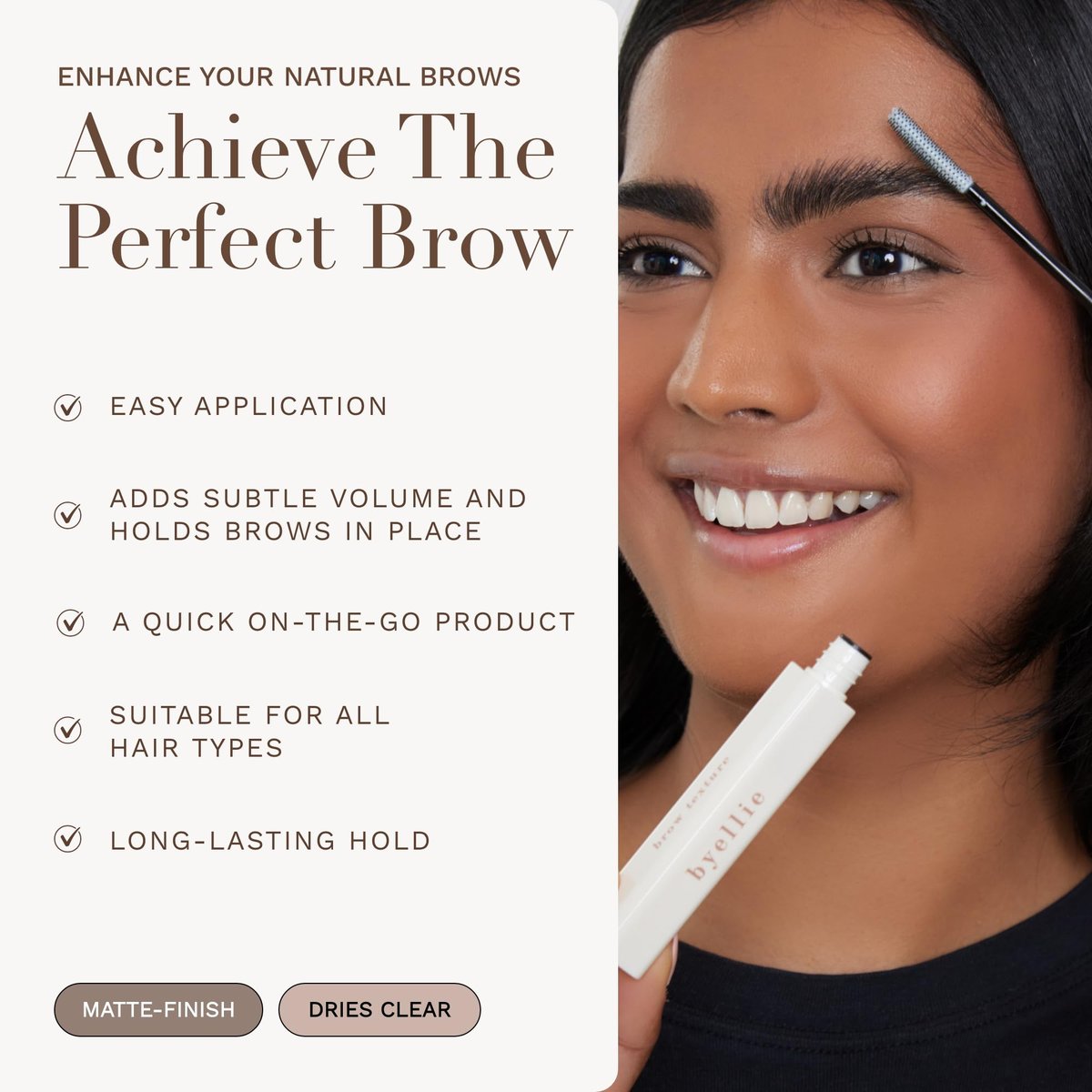 Byellie Brow Texture 12ml - Clear Eyebrow Gel for Soft-Hold, Natural Fluffy Brows | Vegan & Cruelty Free Avelisse