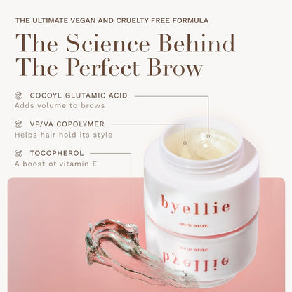 Byellie Brow Texture 12ml - Clear Eyebrow Gel for Soft-Hold, Natural Fluffy Brows | Vegan & Cruelty Free Avelisse