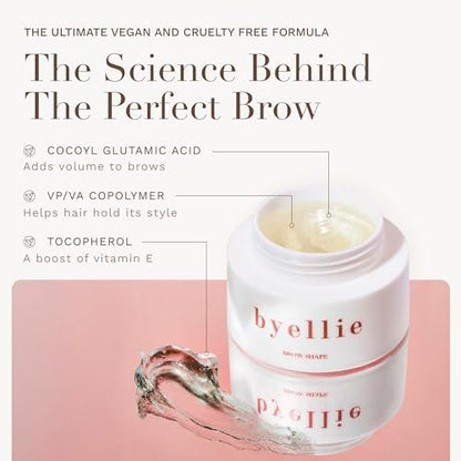 Byellie Brow Texture 12ml - Clear Eyebrow Gel for Soft-Hold, Natural Fluffy Brows | Vegan & Cruelty Free Avelisse