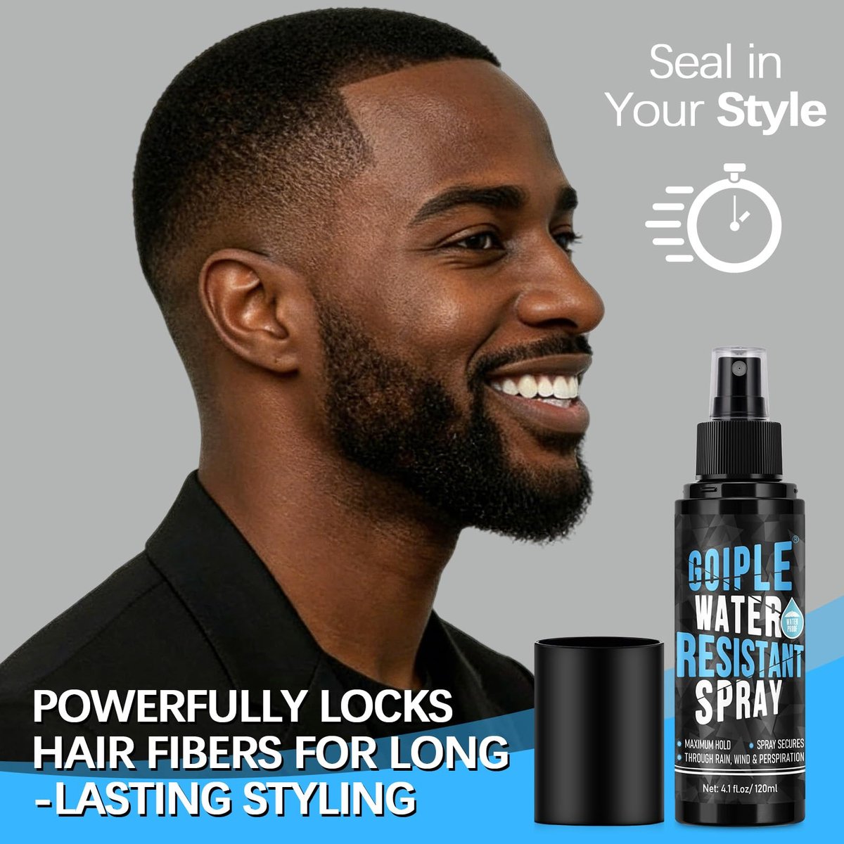 WOZUTUNT Hair Fiber Water Resistant Spray for Men and Women - Extra Hold Hair Fiber Holding Sprays for Black Hair - Waterproof Hairline Enhancer & Volumizing Sprays (2 Pack) Avelisse