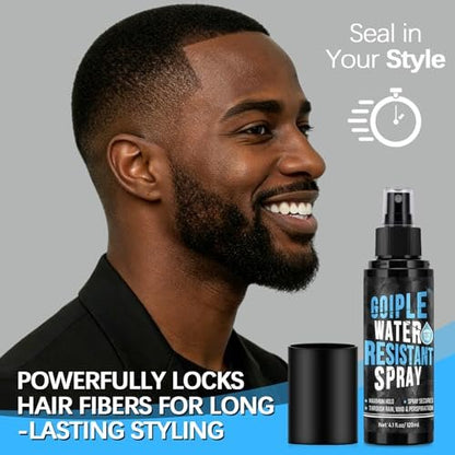 WOZUTUNT Hair Fiber Water Resistant Spray for Men and Women - Extra Hold Hair Fiber Holding Sprays for Black Hair - Waterproof Hairline Enhancer & Volumizing Sprays (2 Pack) Avelisse