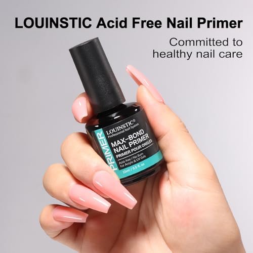 LOUINSTIC Nail Prep Dehydrator and Acid-Free Primer, Quick-Dry & Safe for Nails, for UV Gel, Acrylic, Gel Nail Polish & Press-On Nails Hema-Free – Professional Salon & DIY Manicure Kit, 15ml - görsel 16