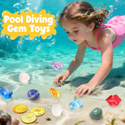 Toylink Bath Bombs for Kids with Diving Gem Toys Inside - 12 Pack Treasure Chest Bath Bombs with Surprise Pirate Accessories Pretend Playset, Handmade Bubble Bath Fizzies Birthday Christmas Gift Set Avelisse