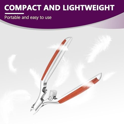 AONOLOVO Cuticle Trimmer Extra Sharp, Upgraded 0.98 Inch Jaw Professional Cuticle Nippers Stainless Steel Cuticle Cutter Remover Nail Art Dead Skin Clipper Pedicure Manicure Nail Tool Avelisse