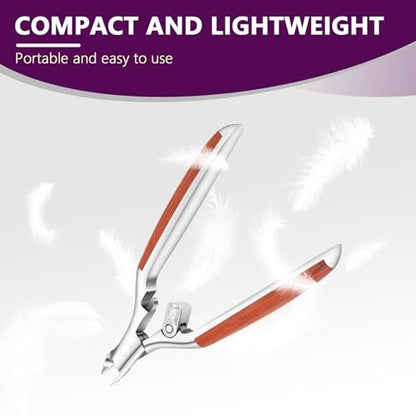 AONOLOVO Cuticle Trimmer Extra Sharp, Upgraded 0.98 Inch Jaw Professional Cuticle Nippers Stainless Steel Cuticle Cutter Remover Nail Art Dead Skin Clipper Pedicure Manicure Nail Tool Avelisse