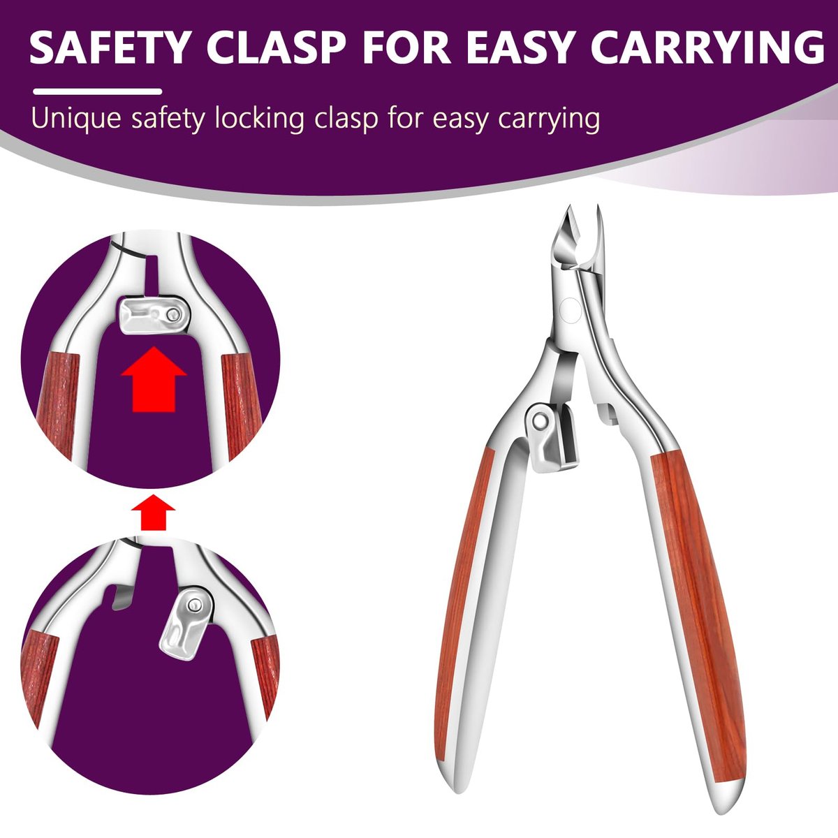 AONOLOVO Cuticle Trimmer Extra Sharp, Upgraded 0.98 Inch Jaw Professional Cuticle Nippers Stainless Steel Cuticle Cutter Remover Nail Art Dead Skin Clipper Pedicure Manicure Nail Tool Avelisse