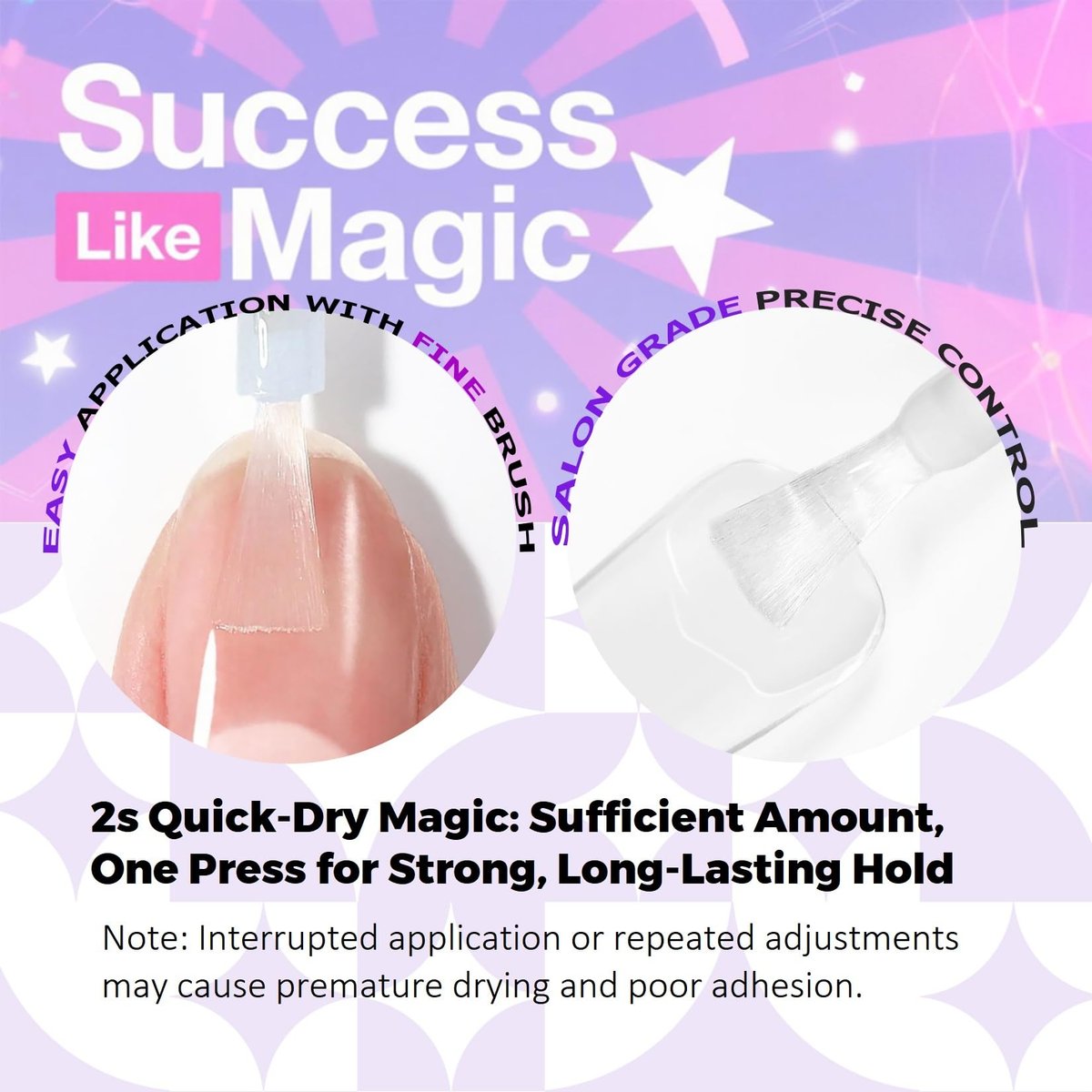 Glamonade Super Strong Nail Glue - 10ml Professional Adhesive for Press On Nails, Acrylic Nails & Fake Nail Tips - Long-Lasting, Mess-Free Application - görsel 9