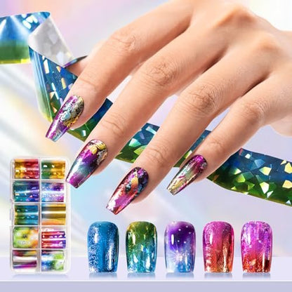GELLEN 18ml Nail Foil Glue Gel – Foil Transfer Gel for Nail Art, HEMA Free & TPO Free, Clear Transfer, Cures in 30-60s