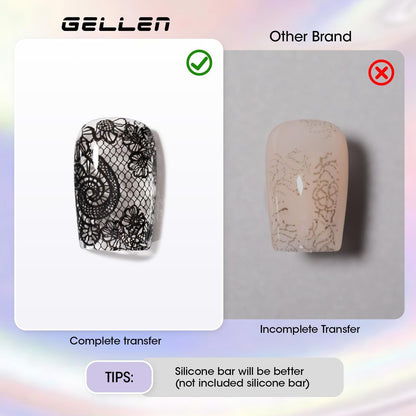 GELLEN 18ml Nail Foil Glue Gel – Foil Transfer Gel for Nail Art, HEMA Free & TPO Free, Clear Transfer, Cures in 30-60s