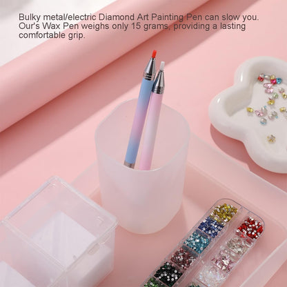 Rhinestone Picker Tool - Refillable Wax Pen with 3 Wax Refills for Nail Art & Diamond Painting
