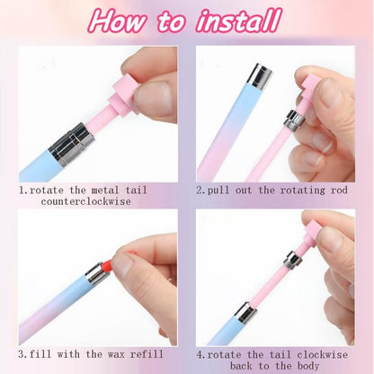 Rhinestone Picker Tool - Refillable Wax Pen with 3 Wax Refills for Nail Art & Diamond Painting