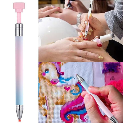 Rhinestone Picker Tool - Refillable Wax Pen with 3 Wax Refills for Nail Art & Diamond Painting