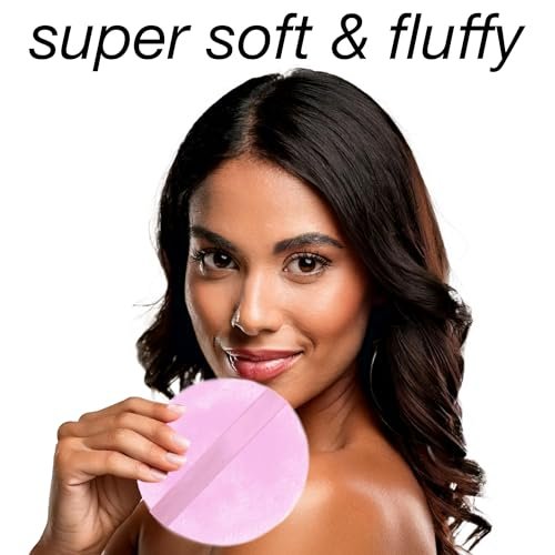 Oversized XL Velour Powder Puff – Ultra Soft Body & Face Makeup Applicator for Loose Powder, Setting Powder & Blusher - görsel 8