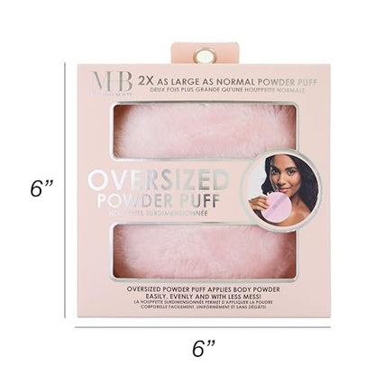 Oversized XL Velour Powder Puff – Ultra Soft Body & Face Makeup Applicator for Loose Powder, Setting Powder & Blusher