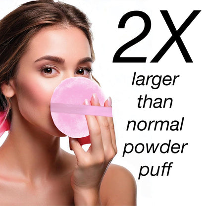 Oversized XL Velour Powder Puff – Ultra Soft Body & Face Makeup Applicator for Loose Powder, Setting Powder & Blusher