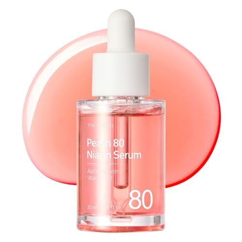 TOSOWOONG Peach 80 Niacin Serum - 5% Niacinamide, Alpha-Arbutin, Vitamin B12 - Hydrating Face Serum for Dark Spots, Pore Minimizer, Uneven Tone, Dullness - Korean Skincare, 33ml - görsel 2