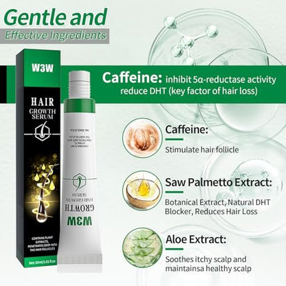 Orrenaturals Hair Revival Ampoule 3% Rosemary Hair Growth Serum Roll On - 30ml Scalp Treatment for Hair Loss & Thinning Avelisse