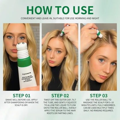 Orrenaturals Hair Revival Ampoule 3% Rosemary Hair Growth Serum Roll On - 30ml Scalp Treatment for Hair Loss & Thinning Avelisse