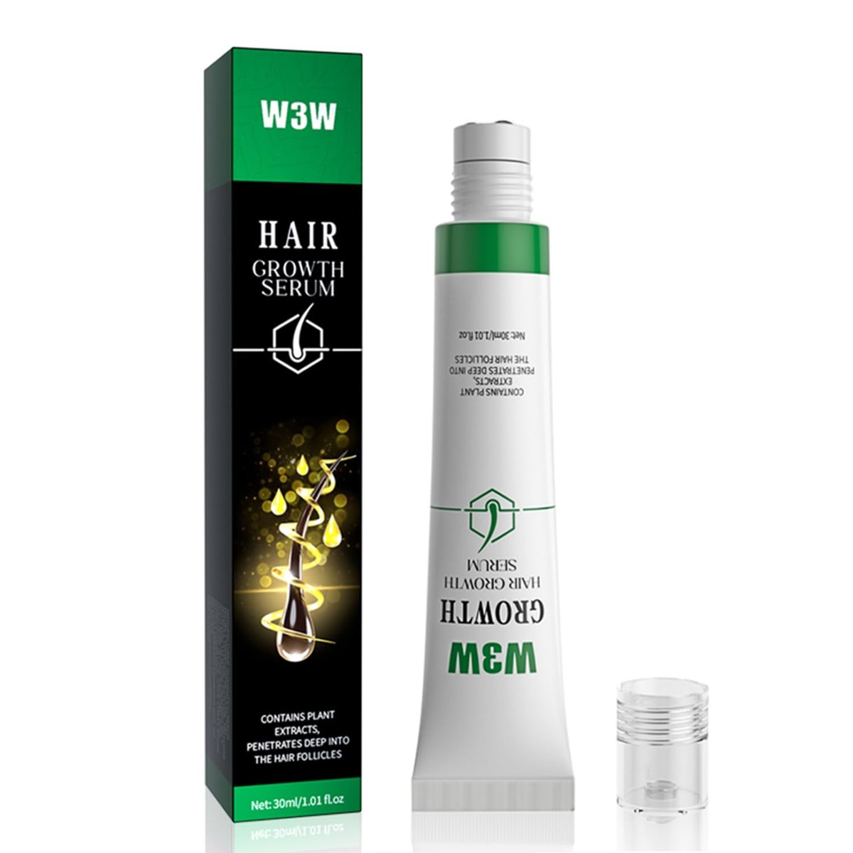 Orrenaturals Hair Revival Ampoule 3% Rosemary Hair Growth Serum Roll On - 30ml Scalp Treatment for Hair Loss & Thinning Avelisse