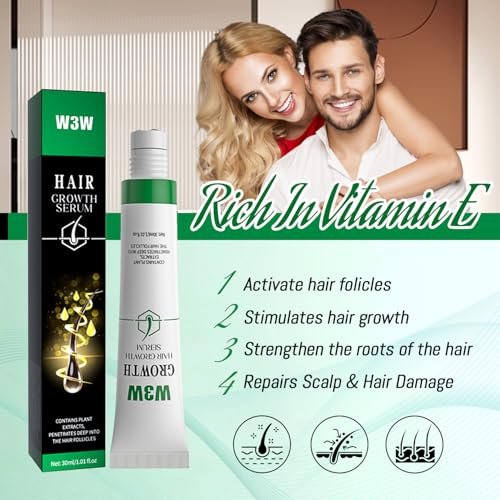 Orrenaturals Hair Revival Ampoule 3% Rosemary Hair Growth Serum Roll On - 30ml Scalp Treatment for Hair Loss & Thinning Avelisse