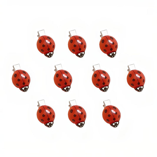 10 Pcs Fun Ladybug Hair Clips - Cute Insect Bug Hair Clips for Teen Girls Women Whimsical Accessories for Back to School Halloween Cosplay Themed Party