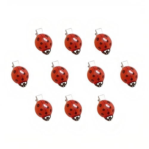 10 Pcs Fun Ladybug Hair Clips - Cute Insect Bug Hair Clips for Teen Girls Women Whimsical Accessories for Back to School Halloween Cosplay Themed Party - görsel 2