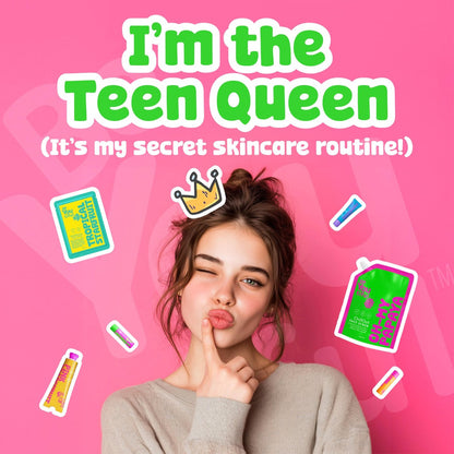 BeYoutiful 3 Step Teen Skin Care Kit - Face Wash, Scrub & Moisturizer for Tweens & Kids, Vegan Skincare Routine Gift Set