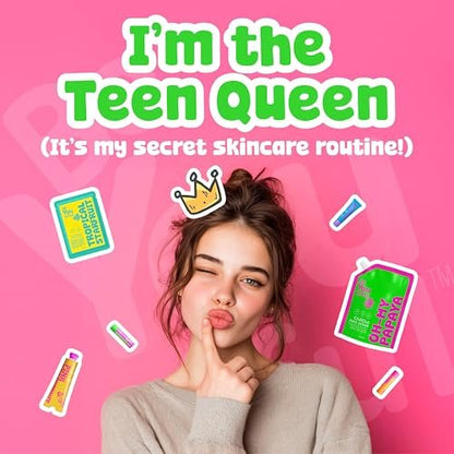 BeYoutiful 3 Step Teen Skin Care Kit - Face Wash, Scrub & Moisturizer for Tweens & Kids, Vegan Skincare Routine Gift Set