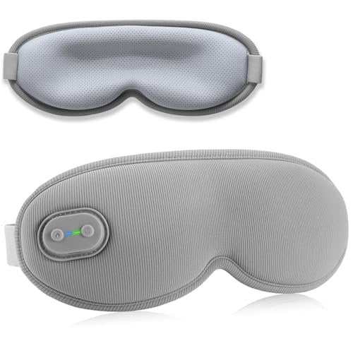 VINTEAM Cordless Heated Eye Mask – 3D Design with Adjustable Heat & Timer, Lightweight for Eye Fatigue Relief, Men & Women (Grey) Avelisse