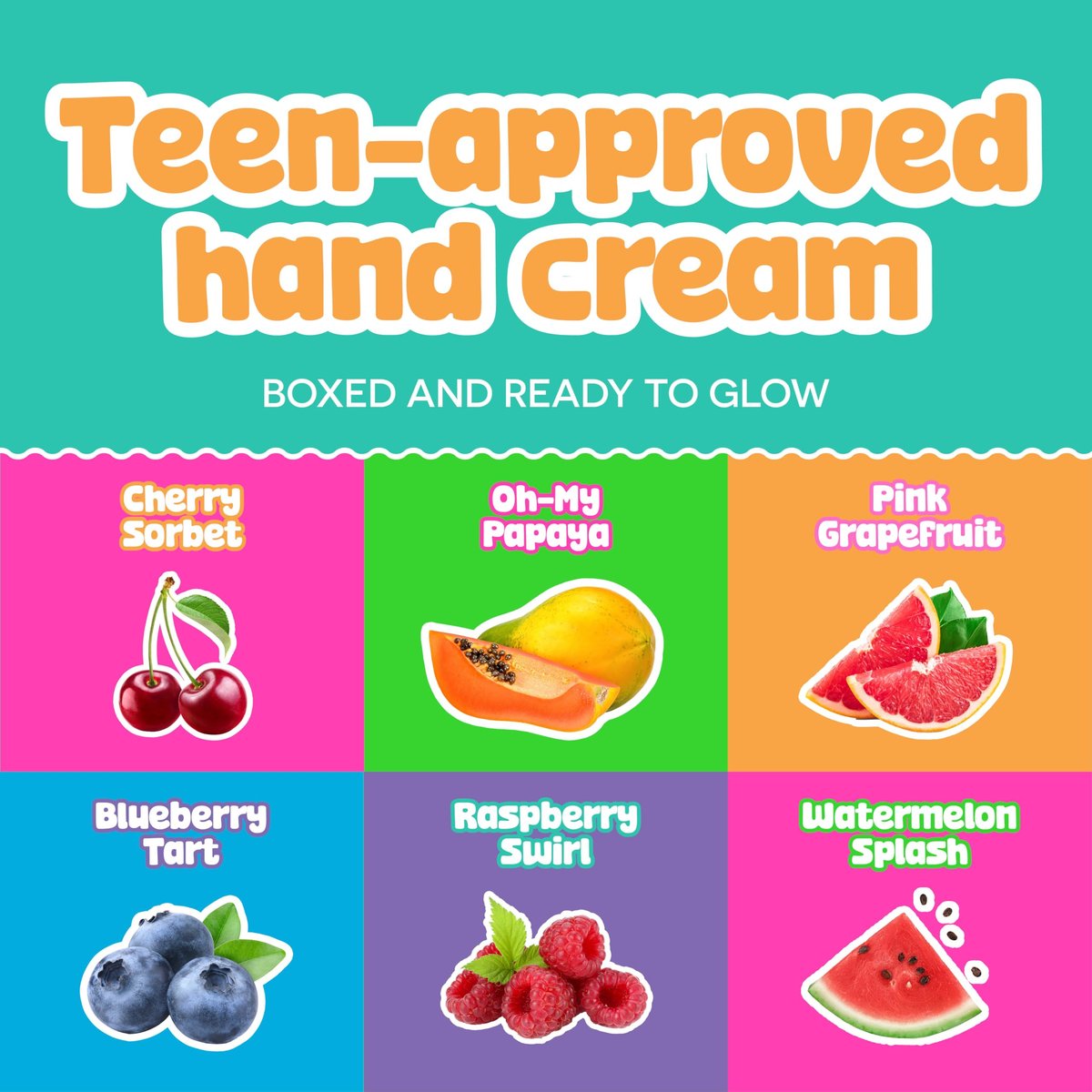 BeYoutiful Hand Lotion Set for Teens - 6 Fruity Travel Size Creams, Vegan Dry Skin Moisturizer with Shea Butter, Gift for Girls Avelisse