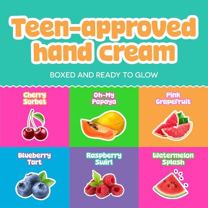 BeYoutiful Hand Lotion Set for Teens - 6 Fruity Travel Size Creams, Vegan Dry Skin Moisturizer with Shea Butter, Gift for Girls Avelisse