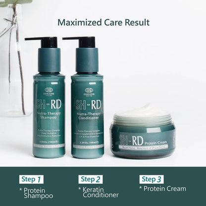 SH-RD Protein Cream Travel Size – Leave-In Protein Hair Treatment for Dry, Damaged Hair, Repairs Split Ends, 0.17 oz
