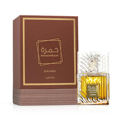 Lattafa Khamrah & Khamrah Qahwa Eau De Parfum Gift Set - 2 x 3.4 Fl Oz | Unisex Long-Lasting Spicy Sweet Woody Arabic Perfume Avelisse