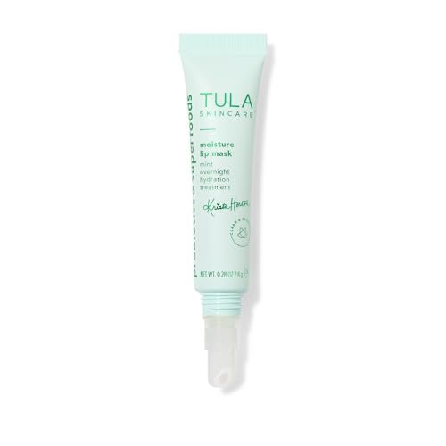 TULA Skin Care Krista Horton Moisture Lip Mask - Peptides, Hyaluronic Acid, Vitamin E & Mint Oil for Deeply Nourished, Hydrated Lips (0.28 oz) Avelisse