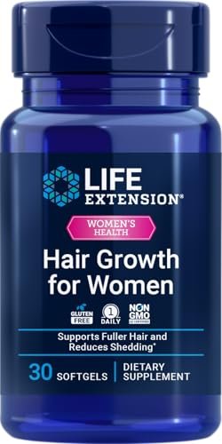 Life Extension Hair Growth for Women – Supplement for Fullness & Density with Ceramosides™ & VI-SPO®, Non-GMO, Gluten-Free, 30 Softgels Avelisse